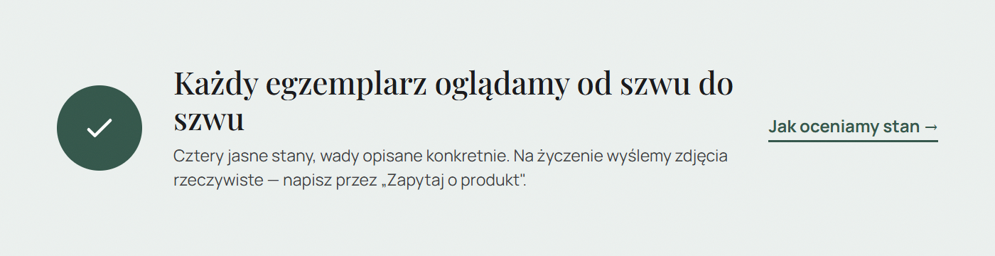 Cztery stany — jak oceniamy stan i wady